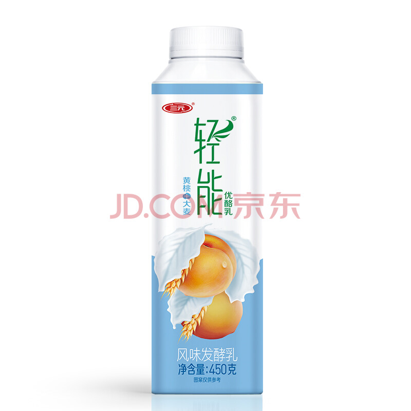 限地区： 三元 轻能优酪乳 黄桃+大麦酸奶酸牛奶 450g *22件 102.32元包邮（多重优惠）