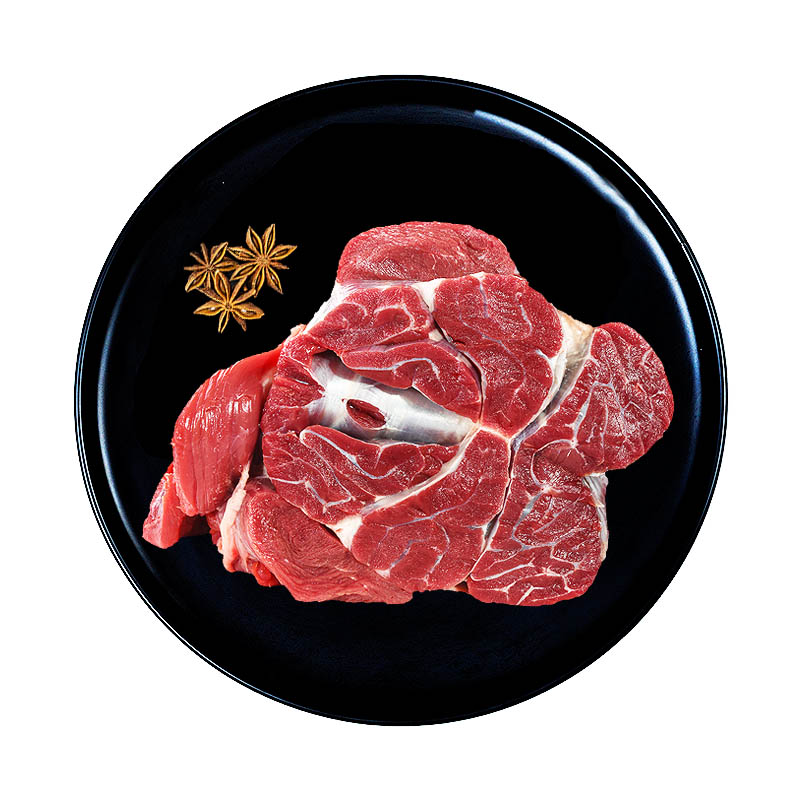 中荣 巴西原切牛腱子肉块 1kg 进口草饲牛肉 生鲜