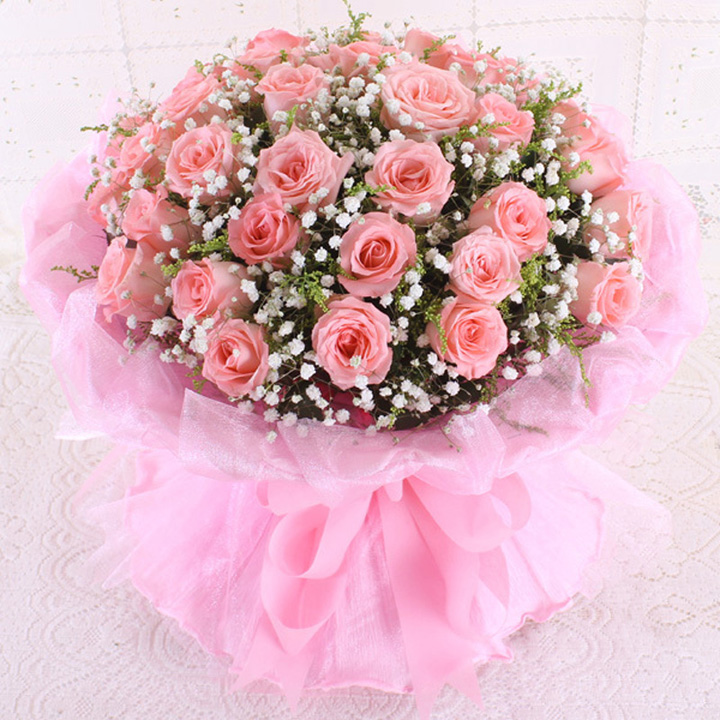 情人节鲜花速递 生日 33枝红玫瑰 玫瑰花 33朵红玫瑰