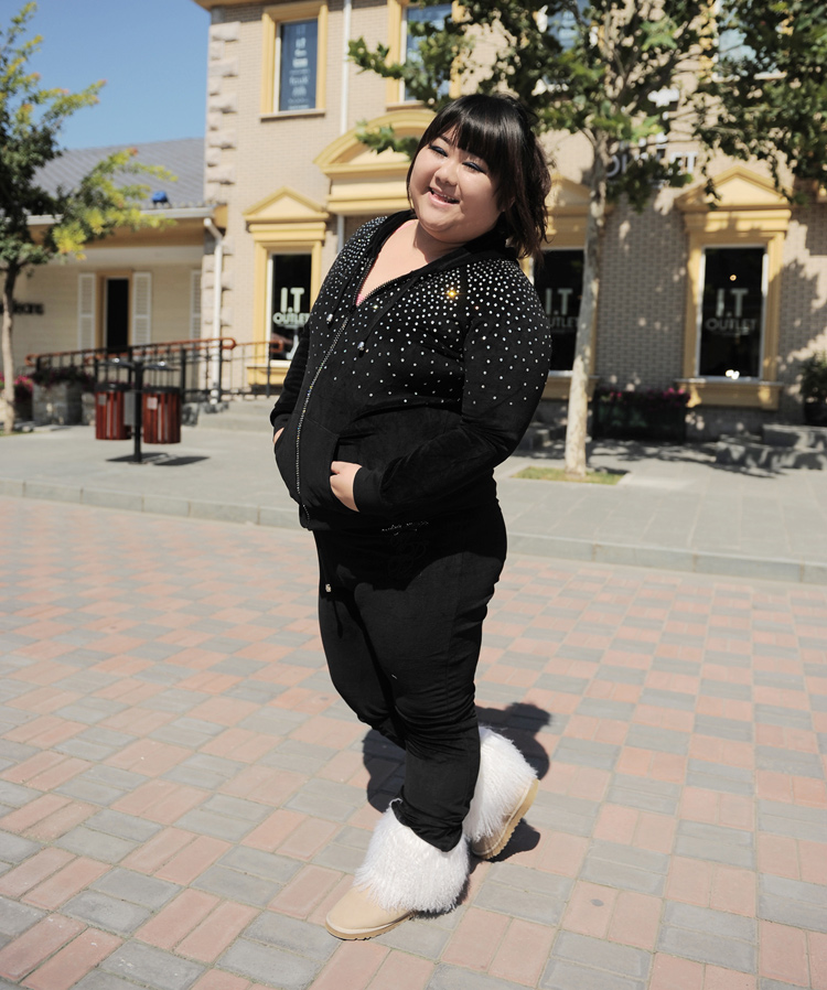 <em>我的</em>老婆<em>是胖妞</em> 大码天鹅绒运动套装 大码女装