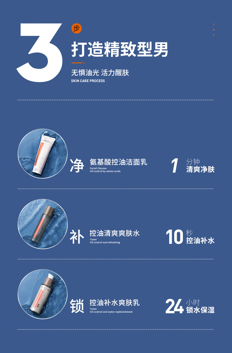 体顺 TSHUN男士氨基酸洗面奶洁面乳控油洁面乳深度清洁保湿苦参驱满虫 2支装