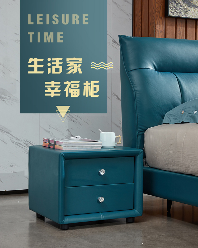 左右 床头柜现代卧室床头柜收纳床头柜储物柜家具DRG063\\\\\\\/DRG080 DRG063-M12322深蓝色
