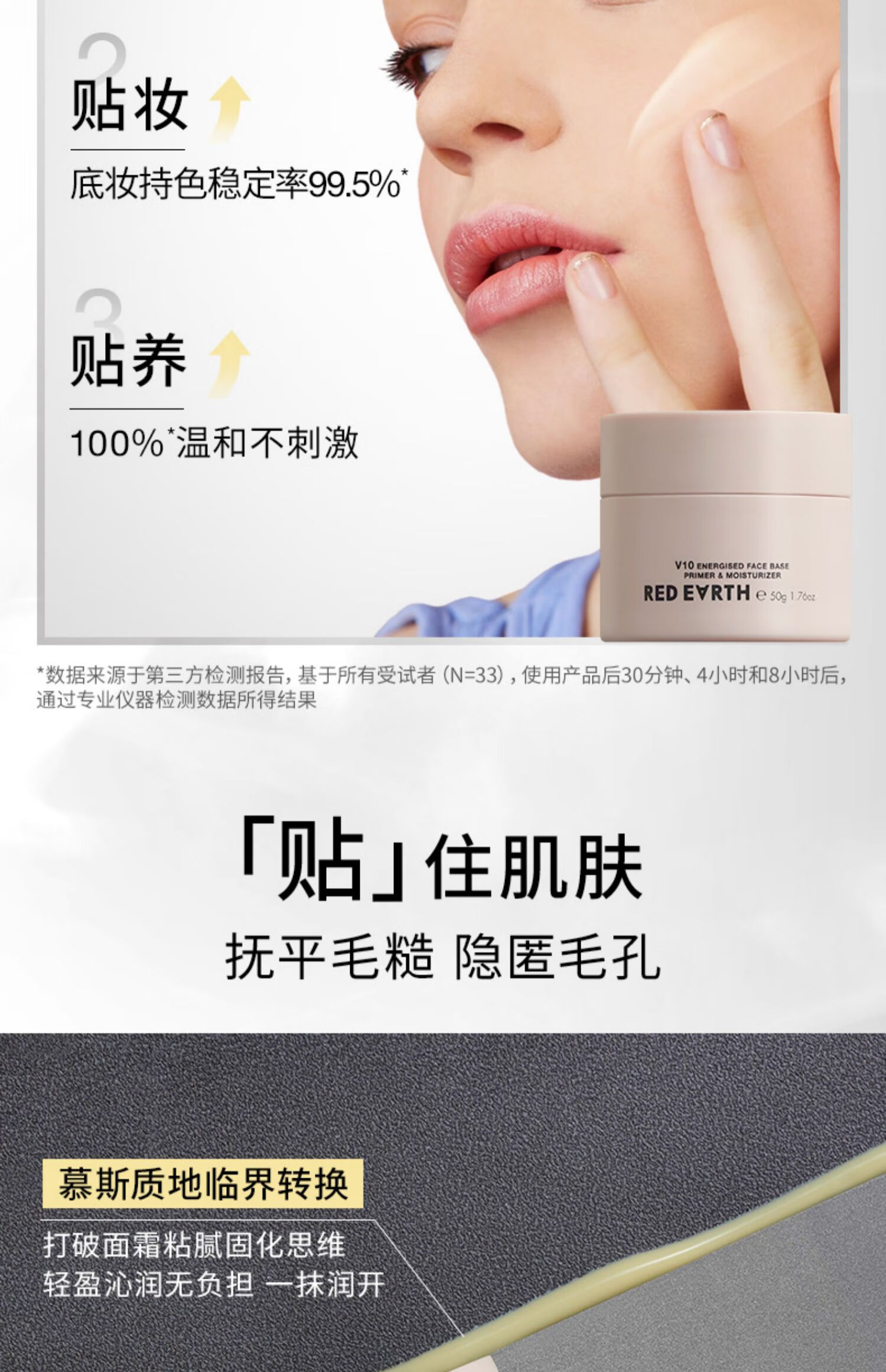 红地球（red earth）贴贴霜隔离妆前乳素颜隐形毛孔混干皮补水滋润服帖不卡粉橘子面霜 贴贴霜【15g】