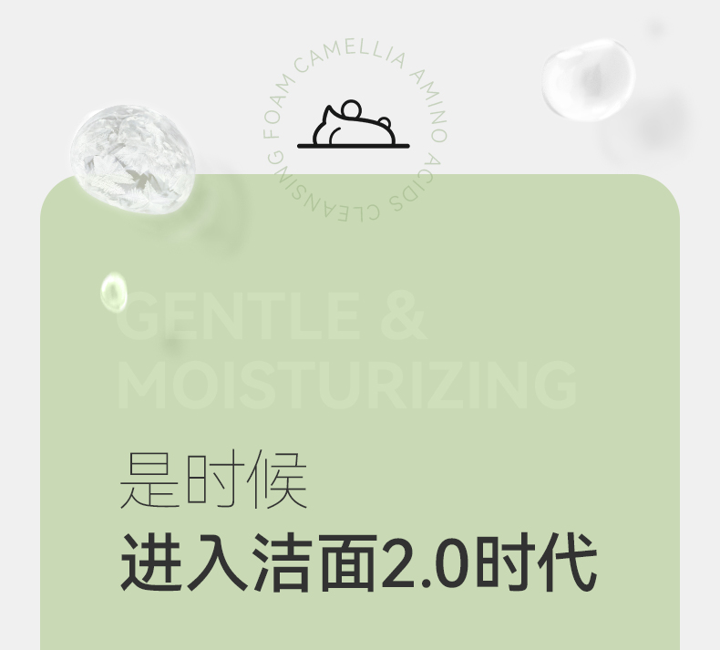 AOEO山茶花洁面净颜乳氨基酸洗面奶男女士清洁保湿 洗面奶60g