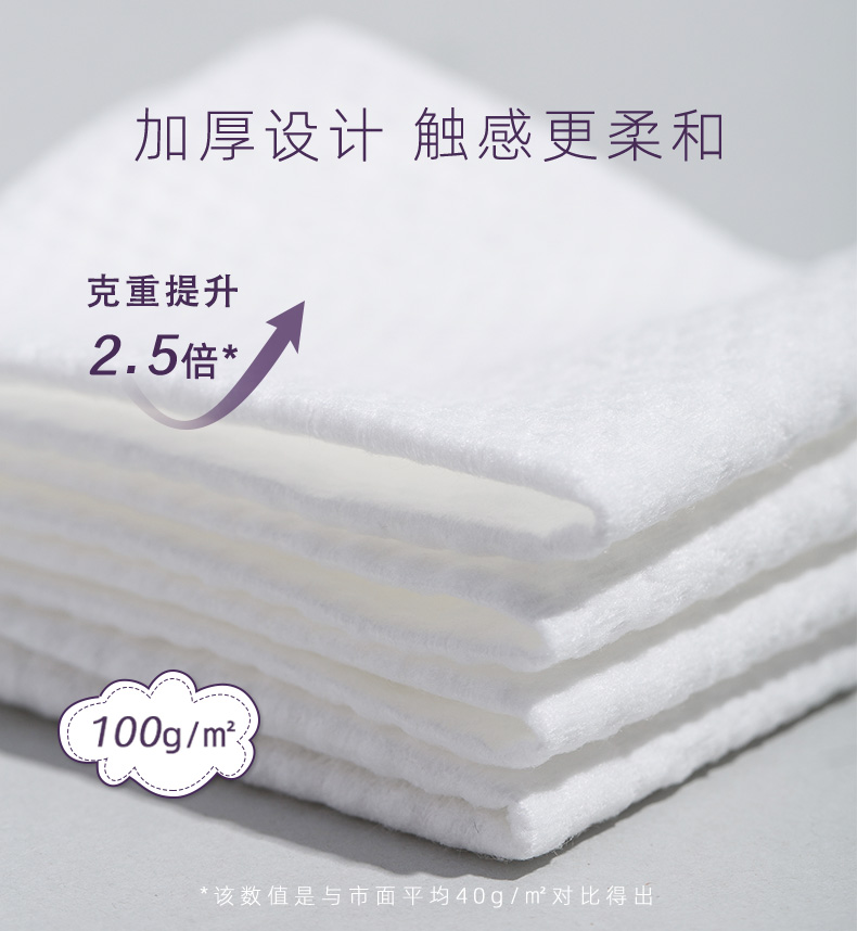 everbab 艾蓓拉团团棉花加厚洗脸巾洁面巾一次性擦脸巾棉柔巾不掉絮便携 【60张】XXL加厚抽取款
