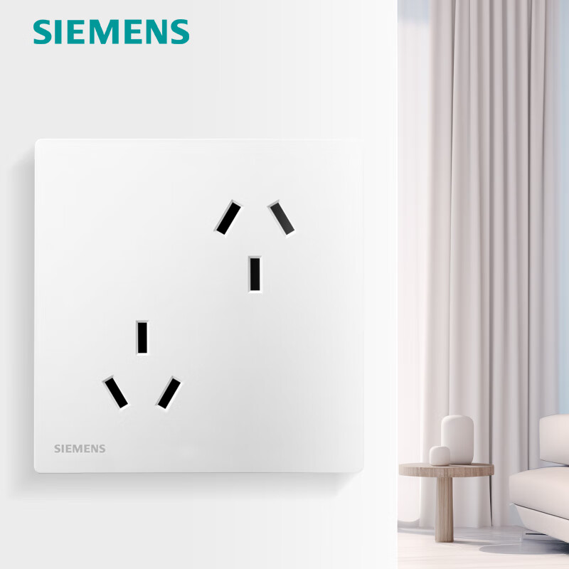 SIEMENS Розетка-выключатель, 10А, 6 гнезд, скрытый монтаж, элегантный белый цвет, 5UB29103NC01