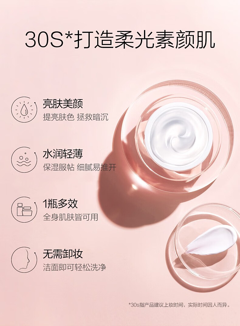 珀莱雅（PROYA）素颜霜女懒人面霜遮瑕隔离补水保湿护肤品提亮肤色润肤保湿霜裸妆 素颜霜50g