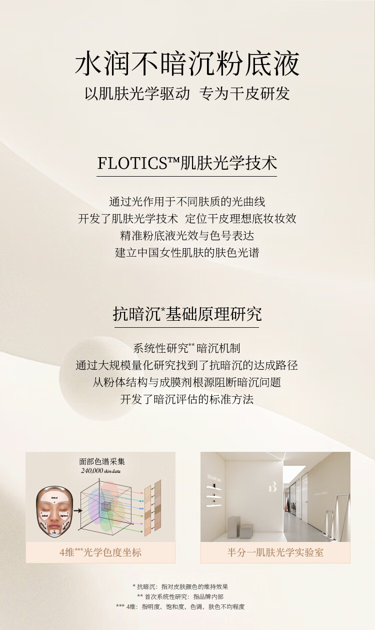 blankme半分一干皮小源泉粉底液自然轻薄持久不脱妆滋润保湿 Y1 适合黄一白 妆感自然偏白