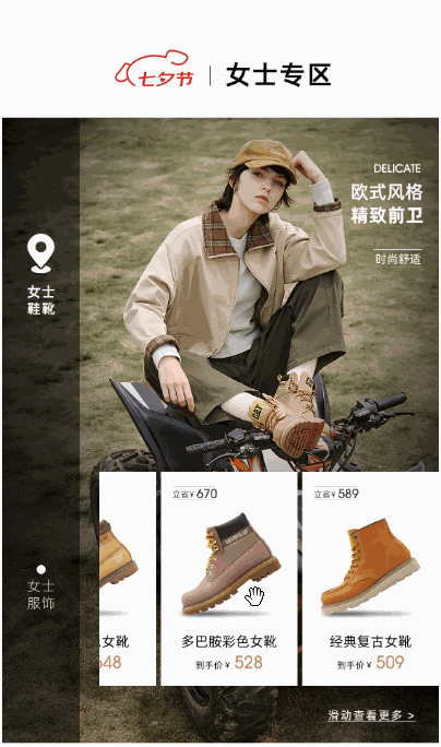 轮播嵌套滑动热区