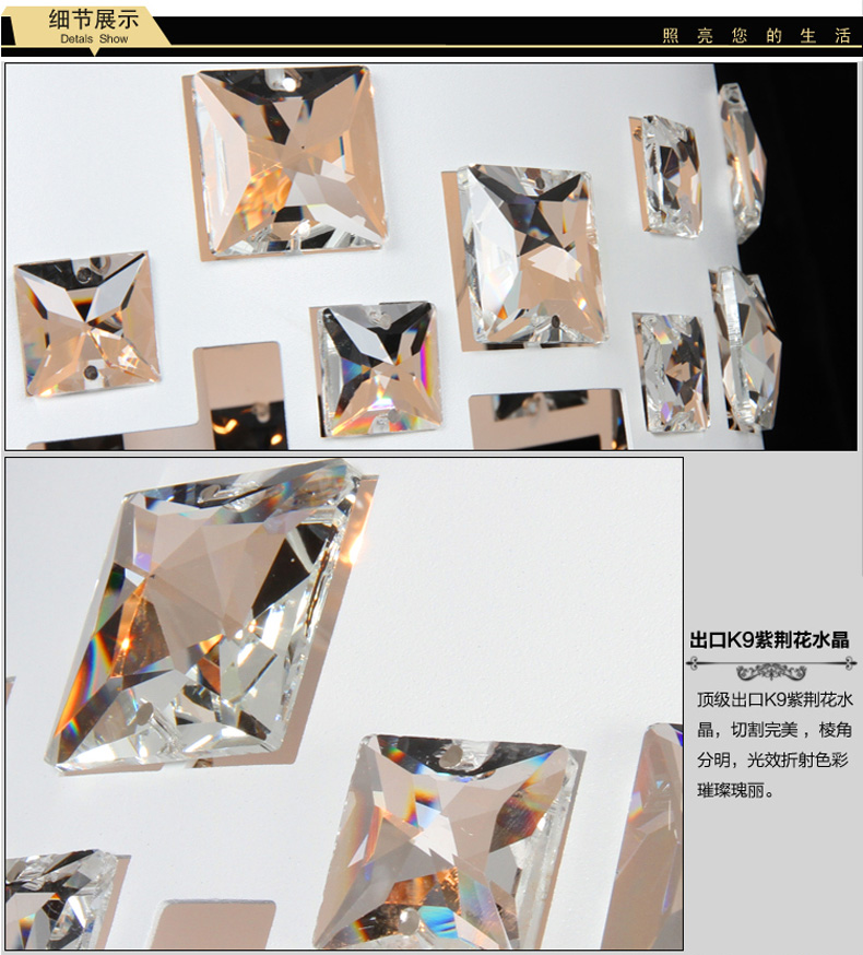 洲明翰源水晶台灯现代卧室台灯水晶装饰台灯客厅卧室灯具灯饰UHSJ209 UHSJ209不带光源