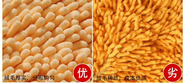 恒亚斯心形雪尼尔地垫门垫卧室浴室门口吸水防滑地垫50*60cm脚垫 紫色 50*60厘米心形
