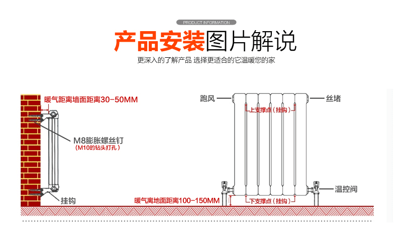 塞纳春天暖气片 钢制铜铝散热器温控阀 ppr管 铝塑管专用温控阀直阀