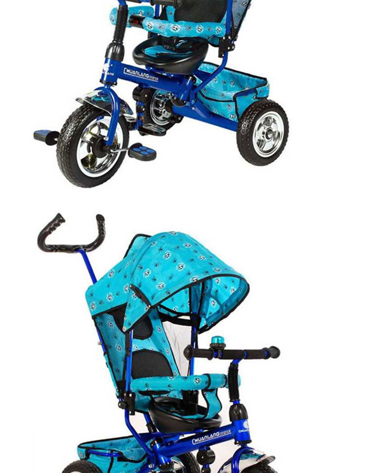 儿童自行三轮车手推车 川浪儿童车脚踏三轮车