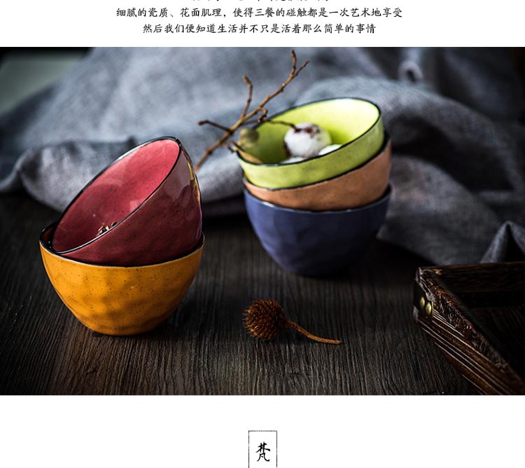 
                                        
                                        亿嘉IJARL 日式餐具韩式创意家用陶瓷器4.5英寸米饭碗汤碗面碗甜品碗 梵净 绿色                
