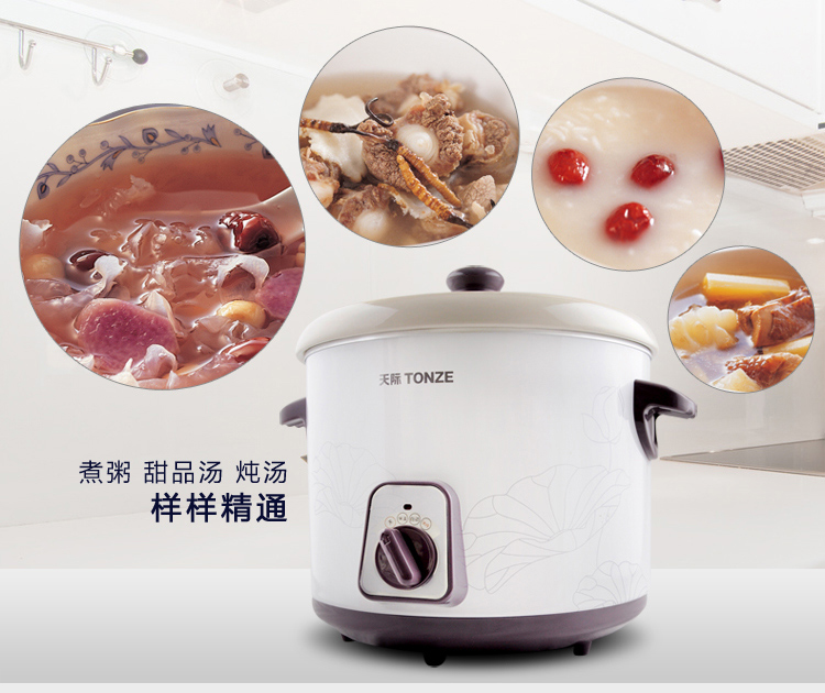 
                                        天际(TONZE)DDG-W310N电炖锅煲汤锅1L                
