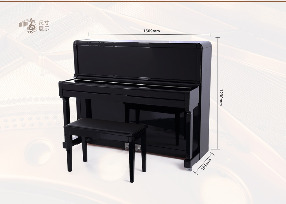 珠江钢琴 立式钢琴 c系列图片