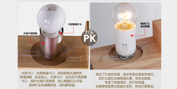 比月餐厅壁灯卧室床头灯简约现代原木温馨橡木书房过道壁灯3503 壁灯右A香薰和光源