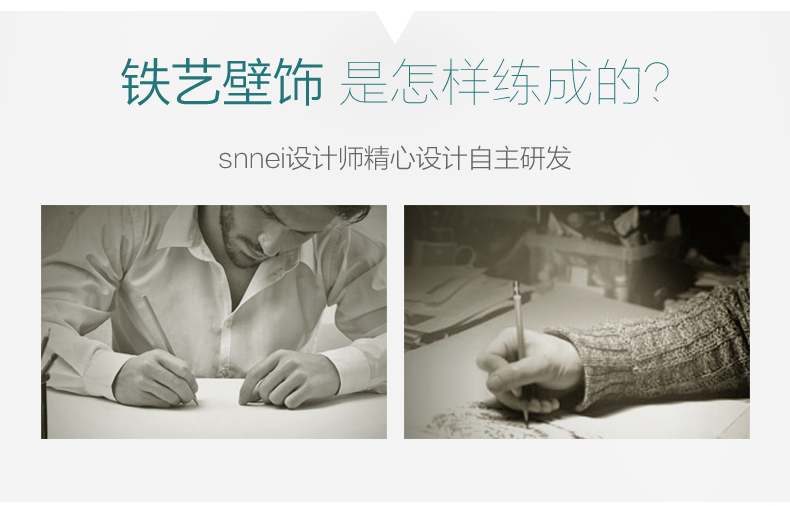 
                                        室内（Snnei）立体背景墙挂饰地中海铁艺壁挂墙饰创意家居装饰品 凯旋青春C款                