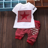 Летняя детская одежда для мальчиков Повседневная хлопка Lovely Short Sleeve Shirt + Pant Детская новорожденная детская одежда Детс летняя детская одежда для мальчиков повседневная хлопка lovely short sleeve shirt pant детская новорожденная детская одежда детс