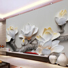 3D Flower Relief Нетканые обои Стена Картина Домашний декор Обои Жилая комната ТВ Обои для рабочего стола Пользовательские настенные росписи пользовательские обои для фото большие обои для тв тв обои для рабочего стола нетканые обои 3d стереофоническая спальня