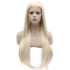 Iwona Synthetic Hair Lace Front Long Straight Light Blonde Wig iwona synthetic hair lace front should straight light blue wig