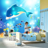 Custom 3D Photo Wallpaper High-End Wall Mural Нетканый мультфильм Подводный кит для детей Постельное белье Room Sofa Wall Mural Обои customize luxury wallpaper giraffe 3d wall murals wallpaper home decor living room wallpaper modern photo wall mural