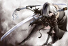 NieR Automata красивый воин кен женщина меч девушка лицо гостиная комната художественное оформление ткань плакаты принты classical cellular automata