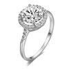Yoursfs® 18K Белое золото с покрытием 0.8ct Круглое симулированное кольцо для бриллиантов Используйте прозрачное австрийское бриллиантовое свадебное кольцо