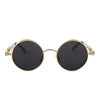 Vintage Women Steampunk Sunglasses Brand Design золотые и черные солнцезащитные очки старинные круглые круглые очки для мужчин UV gafas de sol