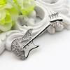 Классический Hed Elvis Guitar Brooch Сувенир Корсаж Женщины Rhinestone Pins Ювелирные изделия Броши Броши Дамский штырь шарф отвор