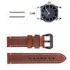 Brown watch band 20mm 22mm 24mm Genuine Leather Watch Band Crazy Cowhide Leather Strap for Black Buckles