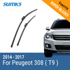 SUMKS Wiper Blades for Peugeot 308 ( T9 ) 24&18 Fit Push Button Arms 2014 2015 2016 2017 auto paper auto take up reel system for all roland sj sc fj sp300 540 640 740 vj1000
