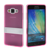 MOONCASE Soft Flexible Silicone Gel TPU Skin Stand Shell Back ЧЕХОЛ ДЛЯ Samsung Galaxy A5 Hot pink embossed tpu gel shell for ipod touch 5 6 girl in red dress