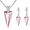 Модные аксессуары Crystal Triangle Spike Pendant Ожерелья Пирсинг Серьги для женщин Свадебные наборы ювелирных изделий 25258