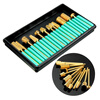 12Pcs Pro Gold покрытием из карбида Электрические ногтей сверла Шлифовальные головки комплект камины электрические