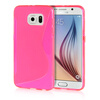 MOONCASE S - Line Soft Flexible Silicone Gel TPU Skin Shell Back ЧЕХОЛ ДЛЯ Samsung Galaxy S6 Hot pink embossed tpu gel shell for ipod touch 5 6 girl in red dress