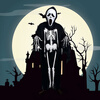 MyMei Scary Ghost Skull Face Mask Skeleton Ghost Party Halloween Costume Fancy Dress halloween scary ghost face mask white multi color