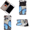 Blue Butterfly Design Кожа PU откидной крышки Кошелек для карты памяти Чехол для iPhone 7 Plus карты памяти