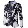 Мужчины One Button костюм Ink Printing костюм жениха платье Костюм Performance костюм bezko костюм