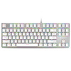 Rapoo V500RGB лед Symphony Версия 87 клавиша подсветки игры игровой клавиатура механической клавиатура с подсветкой клавиатуры клавиатура компьютера клавиатура ноутбука белой красной ось клавиатура