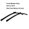 Wiper Blades for Volkswagen Passat CC 24&19 Fit Push Button Arms 2008 2009 2010 2011 2012 2013 2014 wiper blades for volkswagen t5 transporter 24