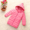 Girls Winter Light White Down Coat Kids Jacket Hooded Long Sections Children Clothes Receive Warm Parka Outerwear Snowsuit TZ148