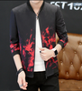Casual Men'S Jacket Print Simple Zipper Youth Jacket Men Coats Winter Male Outerwear Autumn Overcoat Khaki ws7511 men s autumn winter wear british style slim coat khaki l