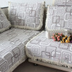 Green reed chenille anti-skid sofa towel maze gray 90 80cm