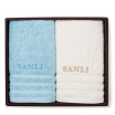 Sanli cotton tai Luo spinning towel exquisite high-level gift gift box double-loaded bag love if the summer flowers-Ⅱ light blue light yellow