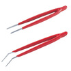 Pro&39skit 908-T301 Insulated stainless steel tweezers pointed elbow 2 145mm