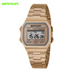 SANDA 405 Ultra-thin 9mm Sport Watch Men Electronic LED Digital Wrist Watches Waterproof Clock Calendar Watch for Male