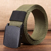 Canvas Belt for Men Outdoor Leisure Nylon Plastic Button Canvas Belt Knitted Trousers Belt