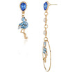 Flamingo Inlay Rhinestone Earrings Dropping Glaze Eardrop Creative Magazine Girls Xenomorph Earrings Hanging