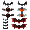 12-Pc Halloween Decorations Bat Wall Decals Stickers Decor 3D Bats Window Decals